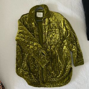 Quilted velvety Anthropologie shacket